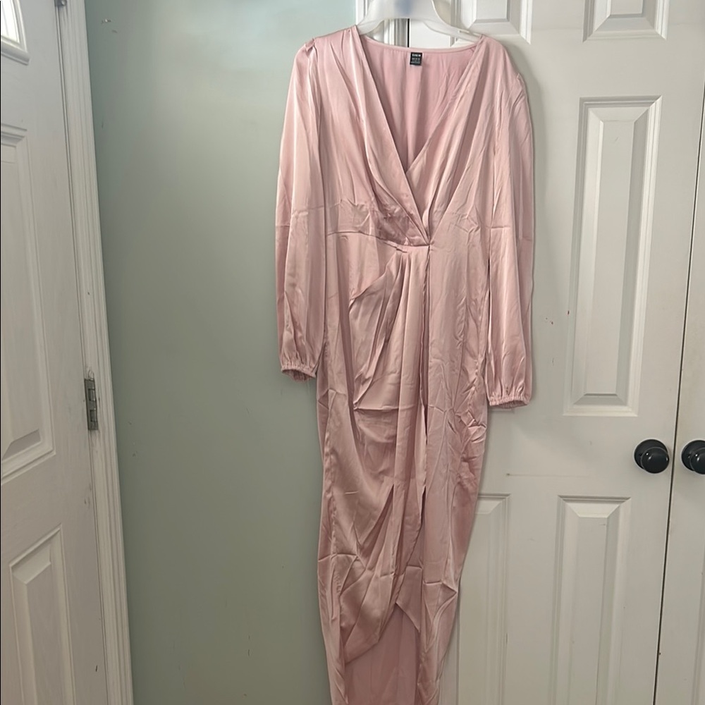 Shein Soft Pink Long Sleeve Dress